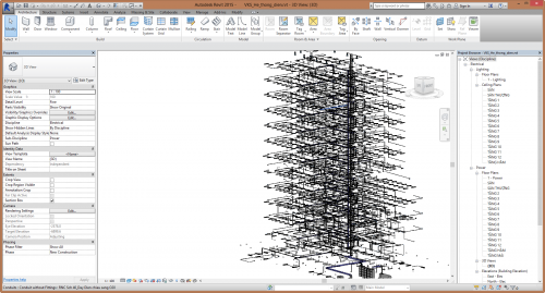 MEP modeling from 2D for Vietnam building ( 2015)