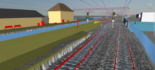 Pointcloud to vector Gulskogen Station BIM railway models (2016)