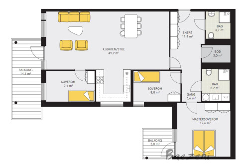 2D FF (Fully Furnished, Trolly 18654