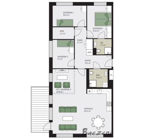 2D FF (Fully Furnished, Trolly 78895