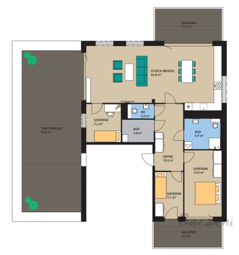 2D FF (Fully Furnished, Trolly 785467