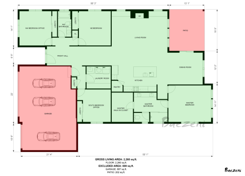 2D FIF Gross Living Area (GLA) 3278