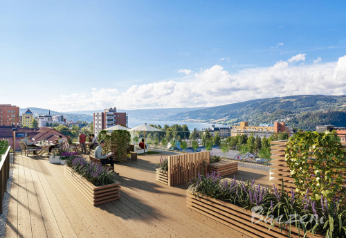 Roof terrace multiapartment building 2022